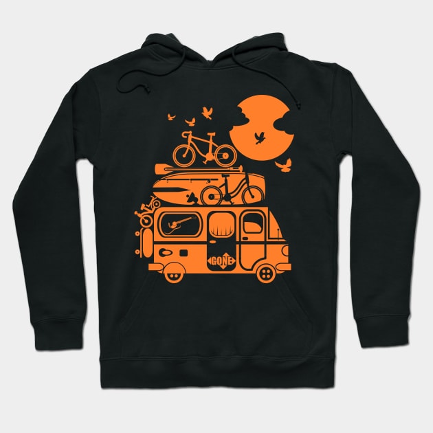 Campervan holiday family vacation Hoodie by mailboxdisco